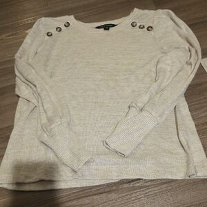 Zac & Rachel Cream Sweater with Button Accents